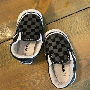 Baby size 3 black gray Vans